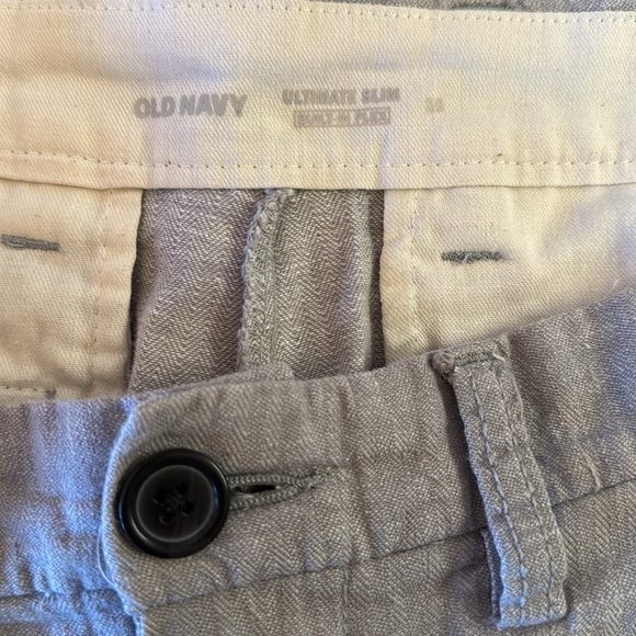 Men’s Gray Linen Shorts - Picture 4 of 4